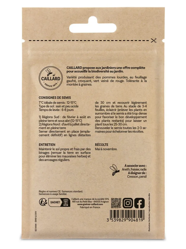 Laitue Batavia Rossia 4g CAILLARD