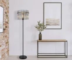 Lampadaire métal noir mat 60W E27 gorley