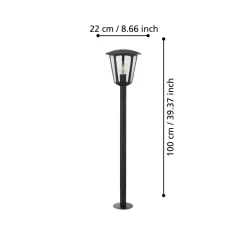 Lampadaire Monreale alu noir EGLO