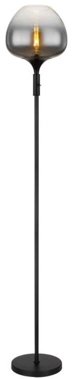 Lampadaire verre métal noir mat 40W E27 maxy