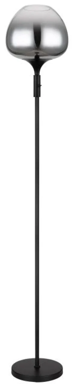 Lampadaire verre métal noir mat 40W E27 maxy