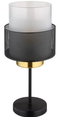 Lampe à poser laiton 60W E27 olga noir mat