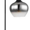 Lampe à poser verre métal noir mat40W E27 maxy
