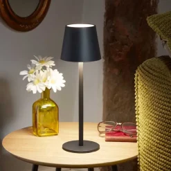 Lampe de table Turin rechargeable noir