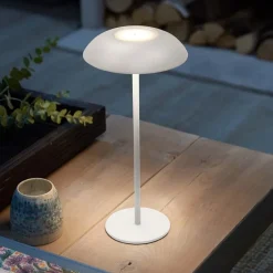 Lampe de table Verona rechargeable blanc ivoire