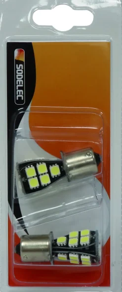 Lampe poirette LED 12V 3W BA15s (x2)