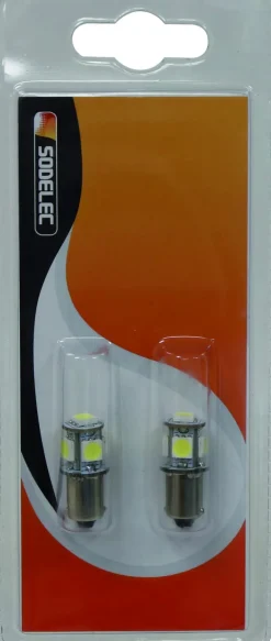 Lampe témoin LED 12V 1,5W BA9s (x2)