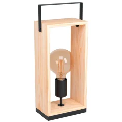 Lampe Famborough E27 40W noir L16,5xl10xH40cm EGLO