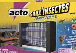 Lampe LED UV Grill'Insectes 60m² à poser ou suspendre ACTO