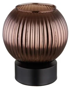 Lampe à poser bronze 25W E27 zumba noir mat