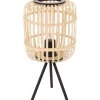 Lampe à poser E27 28W Ø21cm Noir/Bambou Hanoï EGLO