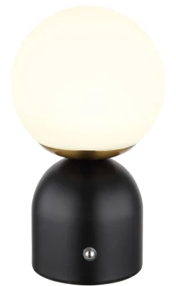 Lampe à poser laiton LED julsy noir mat