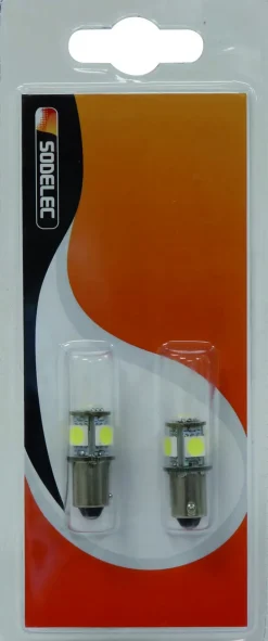 Lampe témoin LED 12V 1,5W BAY9s (x2)