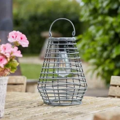 Lanterne solaire Maris gris 23 x 22cm