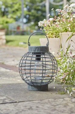 Lanterne solaire Terra Ø22 cm Gris