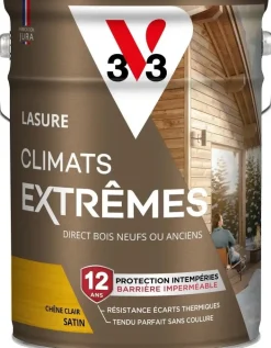 Lasure extérieure Climats Extrêmes 12 ans chêne clair 2,5L
