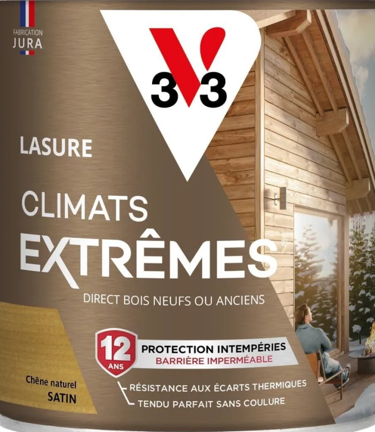 Lasure bois climats extrêmes chêne naturel 0,75L V33
