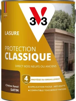 Lasure bois extérieur protection classique chêne foncé 5L
