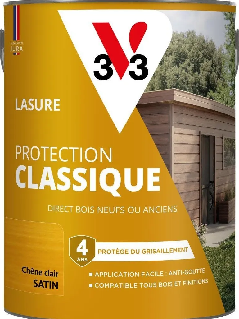 Lasure bois extérieur protection classique chêne clair 5L