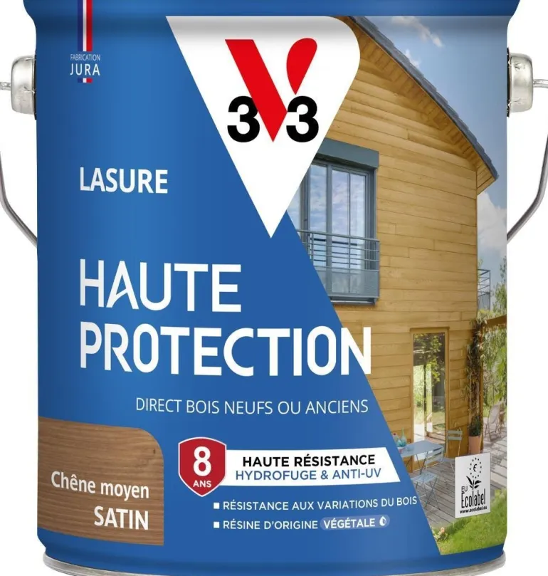 Lasure haute protection biosourcée chêne moyen 2,5L V33