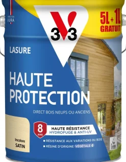 Lasure haute protection biosourcée incolore 6L V33