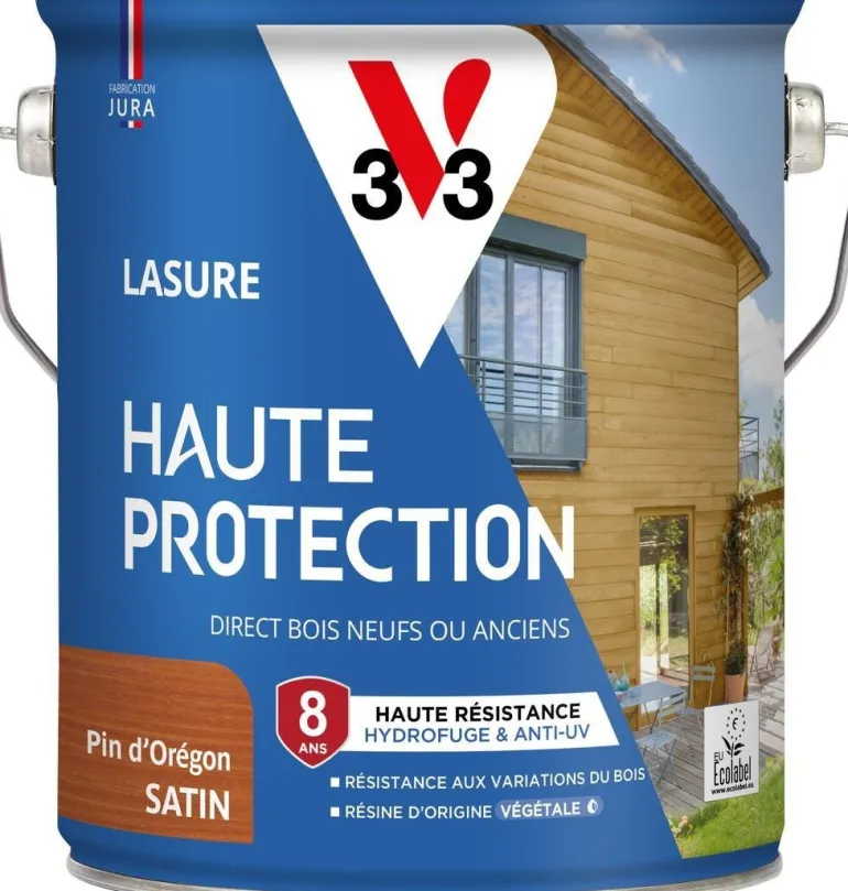 Lasure haute protection biosourcée pin d'oregon 2,5L V33
