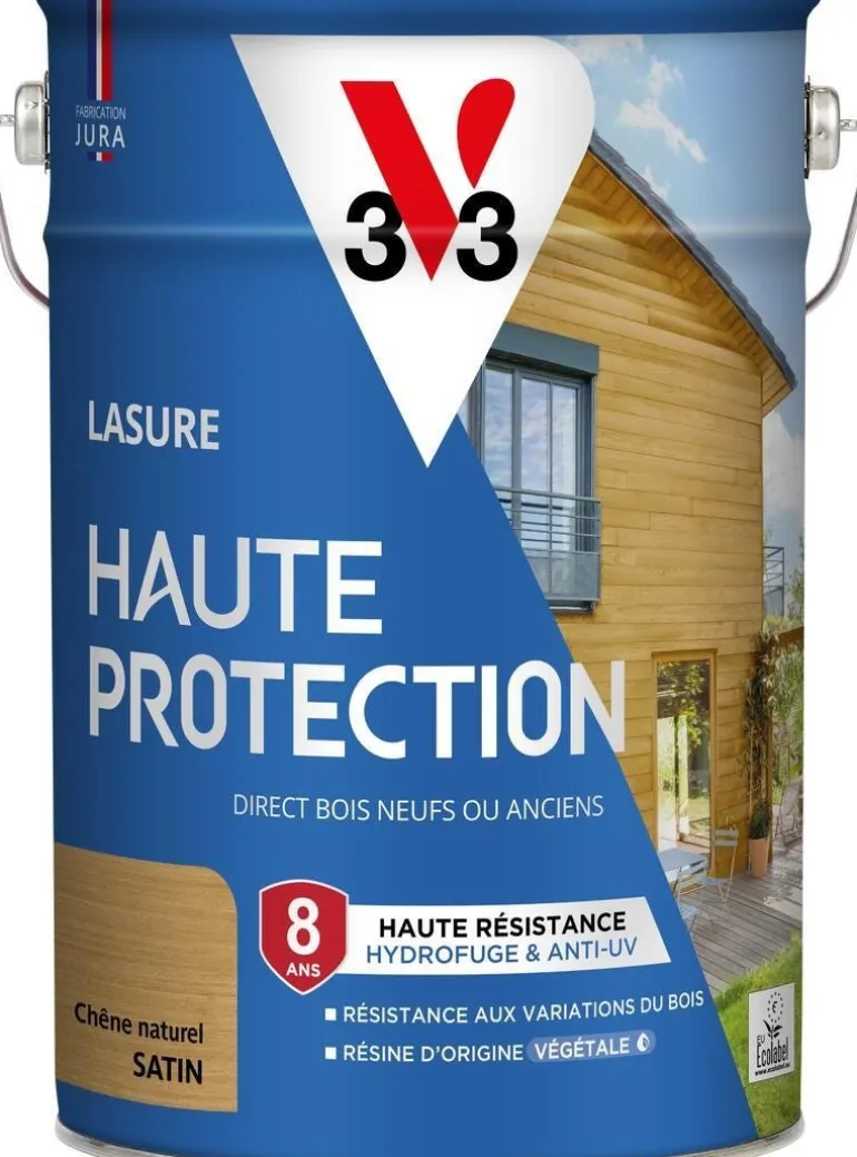 Lasure haute protection biosourcée chêne naturel 5L V33