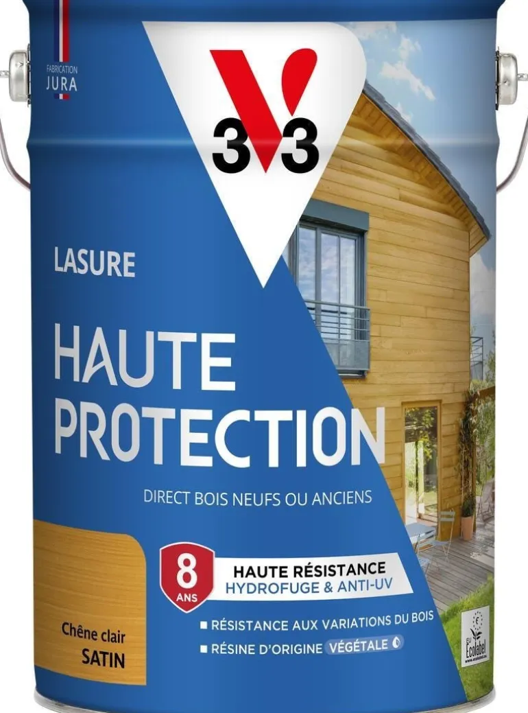 Lasure haute protection biosourcée chêne clair 5L V33
