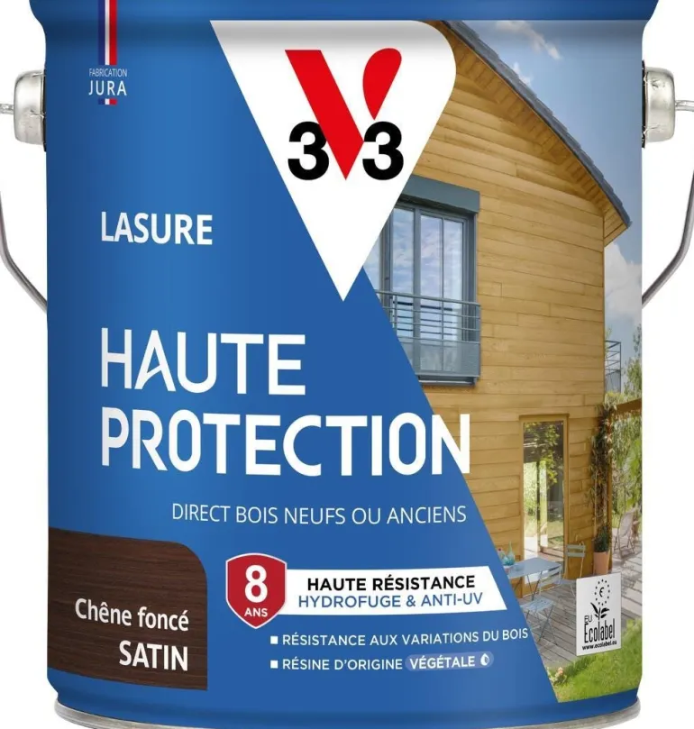 Lasure haute protection biosourcée chêne clair 125ml V33