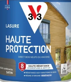 Lasure haute protection biosourcée anthracite 0,75L V33