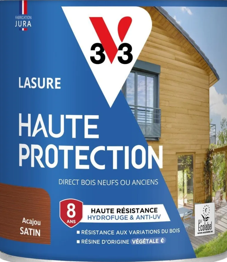 Lasure haute protection biosourcée acajou 0,75L V33
