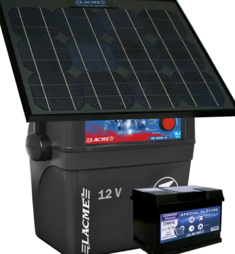 Électrificateur IPulse 500 +panneau solaire 33W+accumulateur