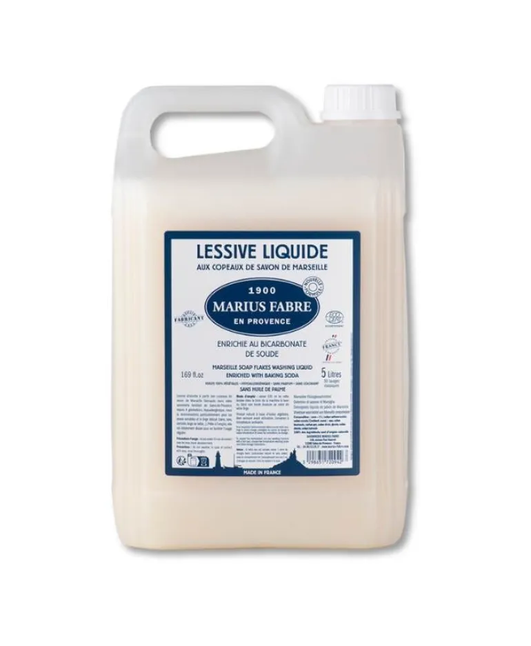 Lessive aux copeaux de savon de Marseille et bicarbonate 5L