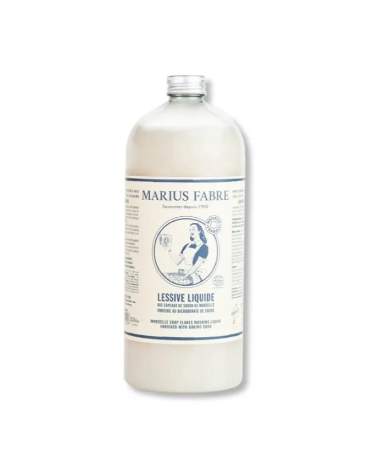 Lessive aux copeaux de savon de Marseille et bicarbonate 1L