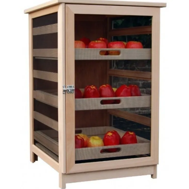 Légumier-fruitier 3 tiroirs en bois de hêtre 81 x 50 x 59 cm