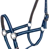 Licol doublé cuir cheval navy ciel PASSIONAL