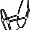 Licol doublé cuir cheval noir gris PASSIONAL
