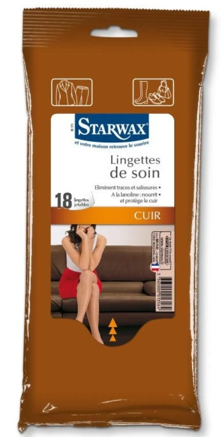Lingettes de soin spéciales cuir (x15) STARWAX