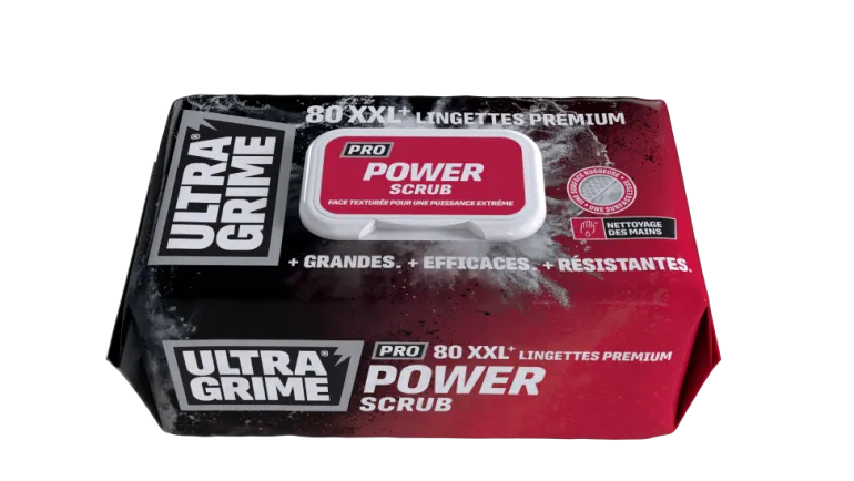 Lingettes XXL Power Scrub face texturée Ultra Grime (x80)