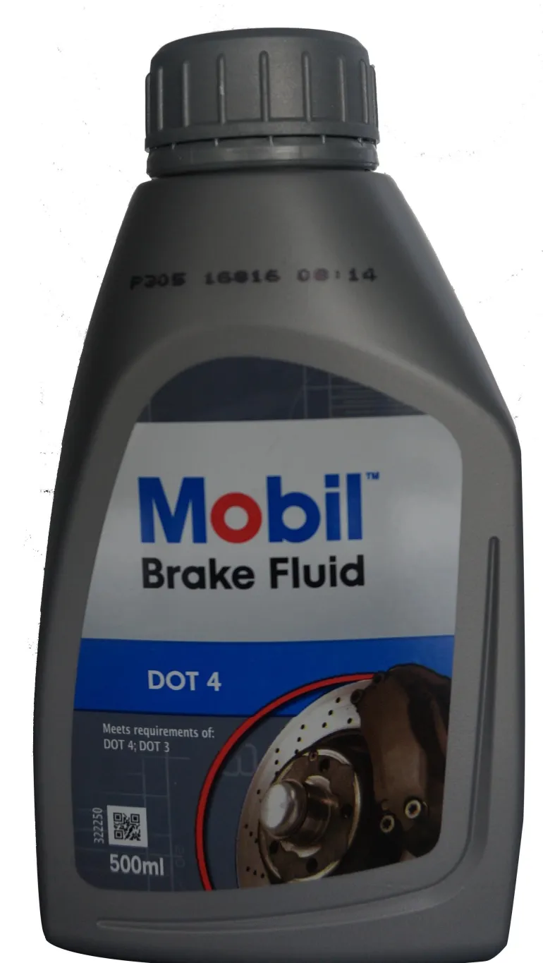 Liquide de frein hydraulique Brake Fluid DOT 4 - 0,5L MOBIL