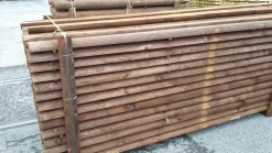 Lisse demi-rond en épicéa traité sel Ø12cm 4m marron