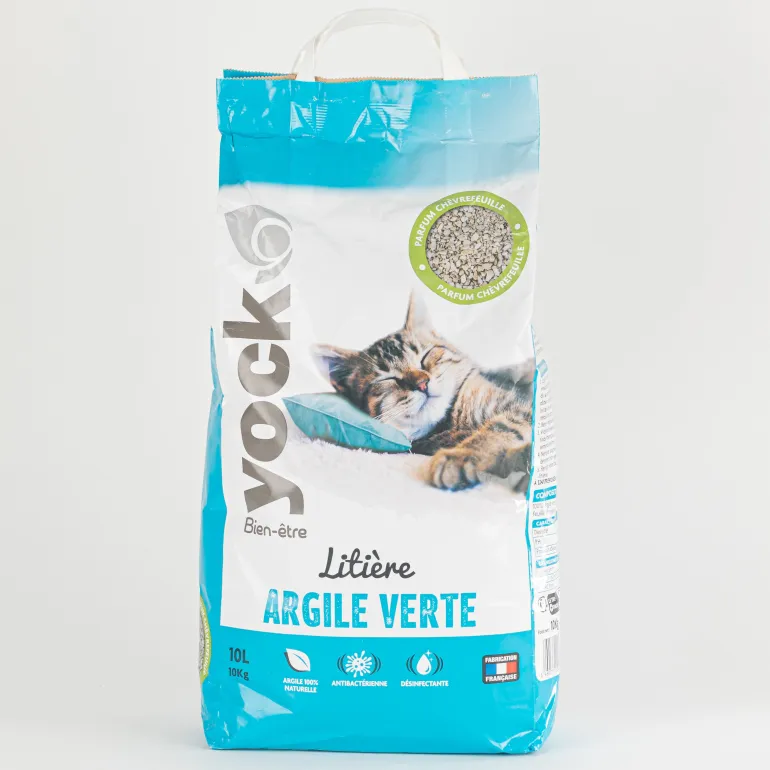 Litière minérale absorbante à l'argile verte parfumée 10L