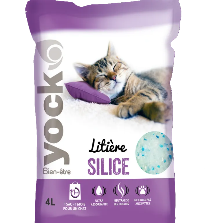 Litière de silice pour chat 4L YOCK