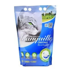 Litière gel de silice/bicarbonate Tranquille Cristale 4L