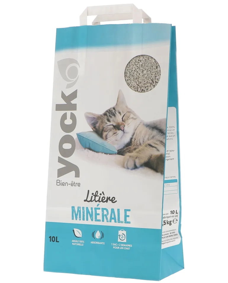 Litière minérale pour chat Bien-être 10L YOCK