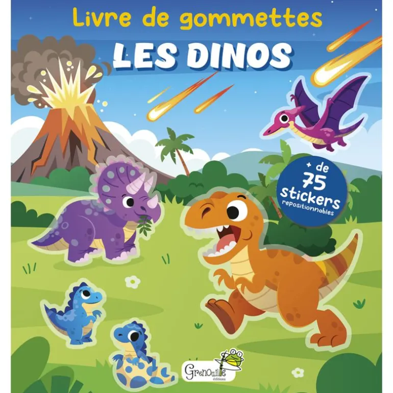 Livre de gommettes Les dinos + de 75 stickers