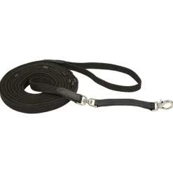 Longe de travail noire avec âme en cuir