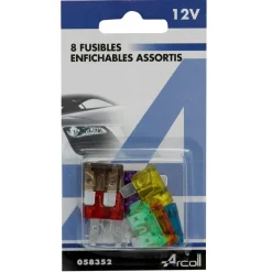 Lot de 8 fusibles enfichables assortis