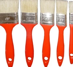 Lot de 5 pinceaux plats polypropylène