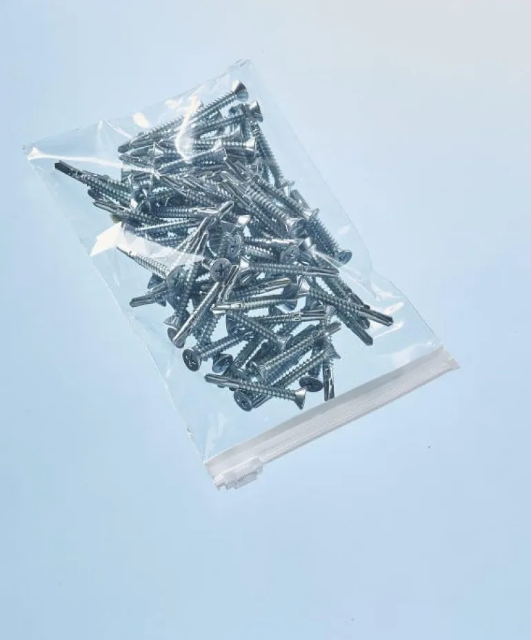 Lot de 10 sachets d'emballage avec curseur 15x10 cm